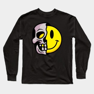 Smiley Skull Long Sleeve T-Shirt